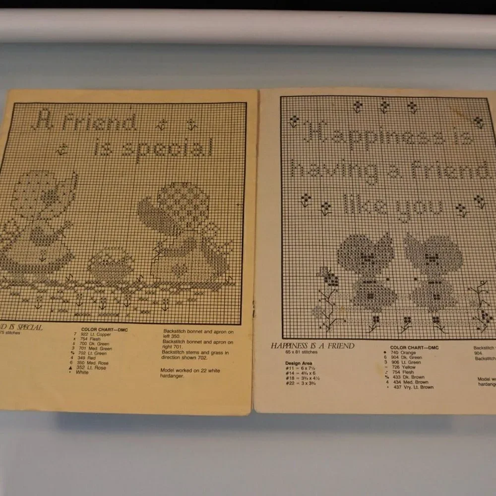 Friends For Keeps by Rose Anne Hobbs Quilting Cross Stitch Patterns Leaflet 1981